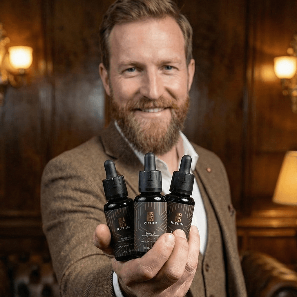 Rithim baardolie ingrediënten — arganolie, jojoba en botanische oliën